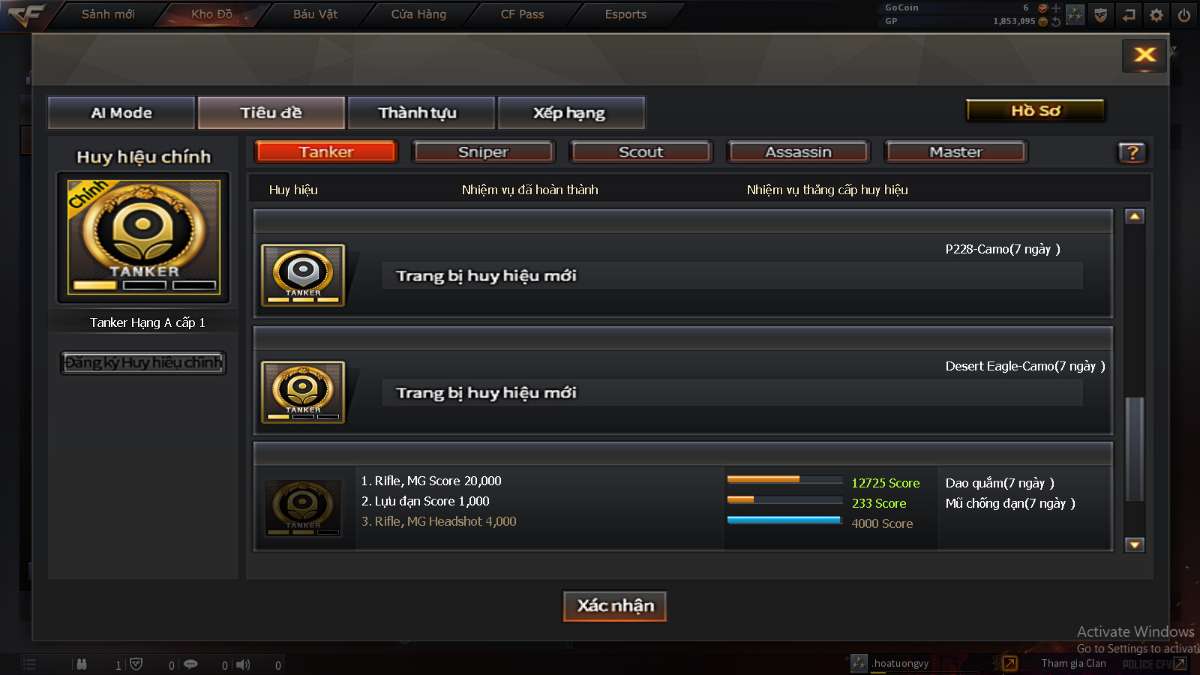 shop acc cf uy tin gia re